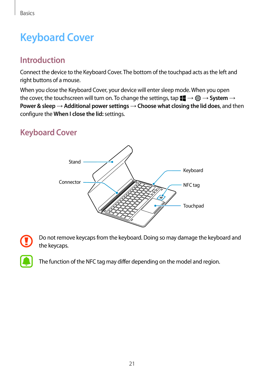 Samsung SM-W620NZKBITV, SM-W627NZKBDBT, SM-W620NZKBDBT, SM-W620NZKBXEF, SM-W627NZKBITV manual Keyboard Cover, Introduction 