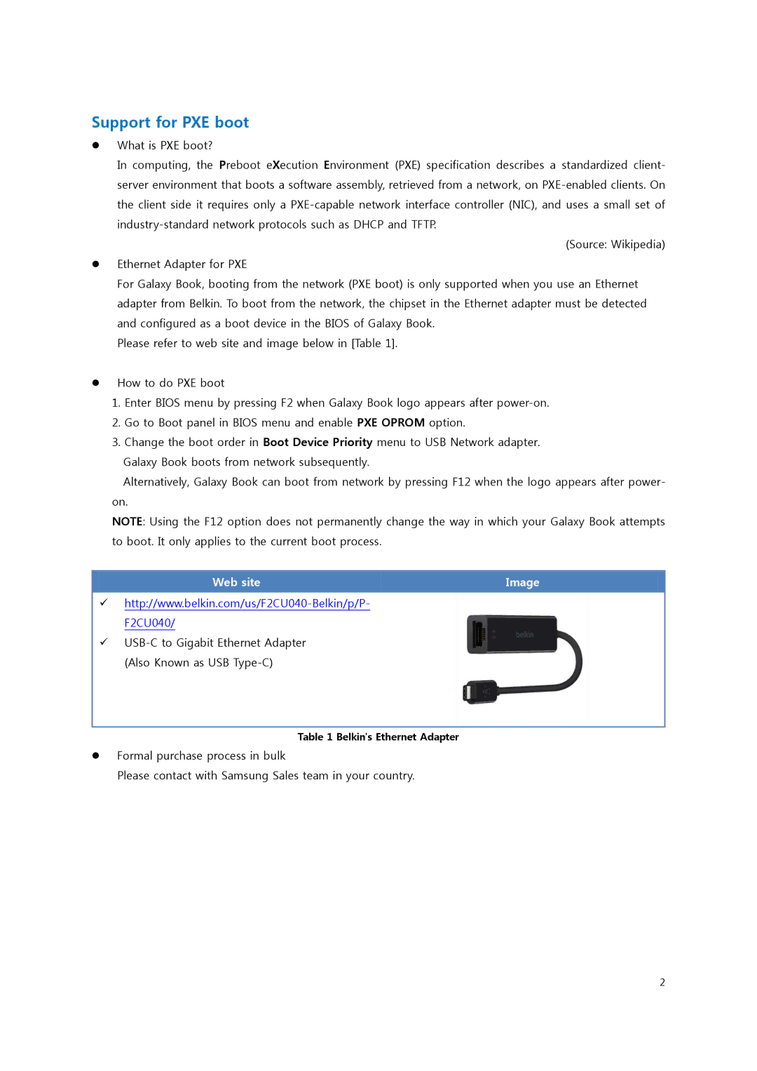 Samsung SM-W720NZKADBT, SM-W627NZKBDBT, SM-W728NZKADBT, SM-W620NZKBDBT, SM-W720NZKAXEF Support for PXE boot, Web site Image 