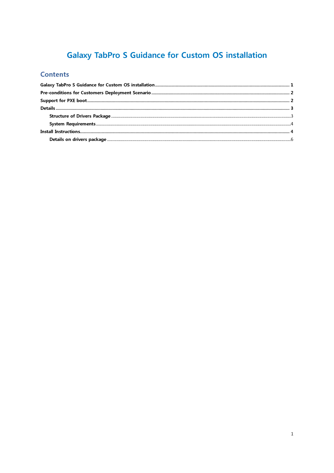 Samsung SM-W700NZKADBT, SM-W703NZKADBT, SM-W708NZKADBT manual Galaxy TabPro S Guidance for Custom OS installation 