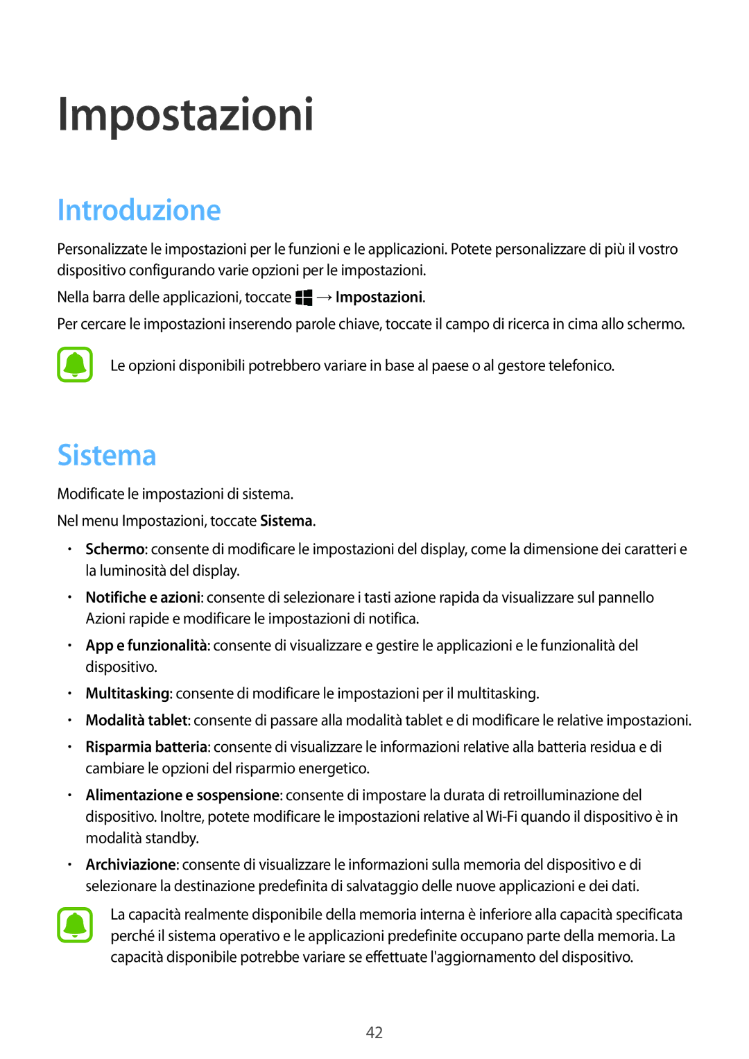 Samsung SM-W700NZKAITV, SM-W708NZKATIM, SM-W708NZKALUX, SM-W708NZKAITV manual Introduzione, Sistema 