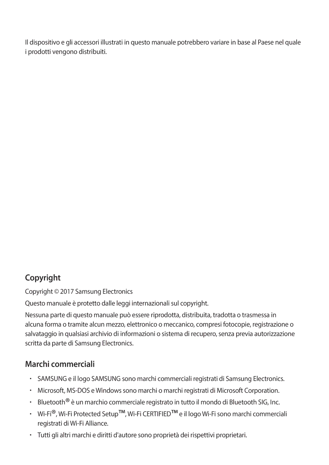 Samsung SM-W728NZKADBT, SM-W720NZKBITV, SM-W720NZKAITV, SM-W728NZKAITV manual Copyright, Marchi commerciali 