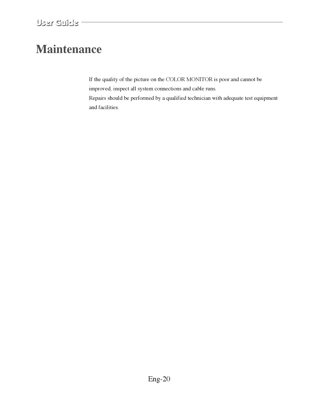 Samsung SMC-212FN, SMC-152FN, SMC-150FN, SMC-152FP, SMC-210FN, SMC-210FP, SMC-212FP, SMC-150FP manual Maintenance, Eng-20 