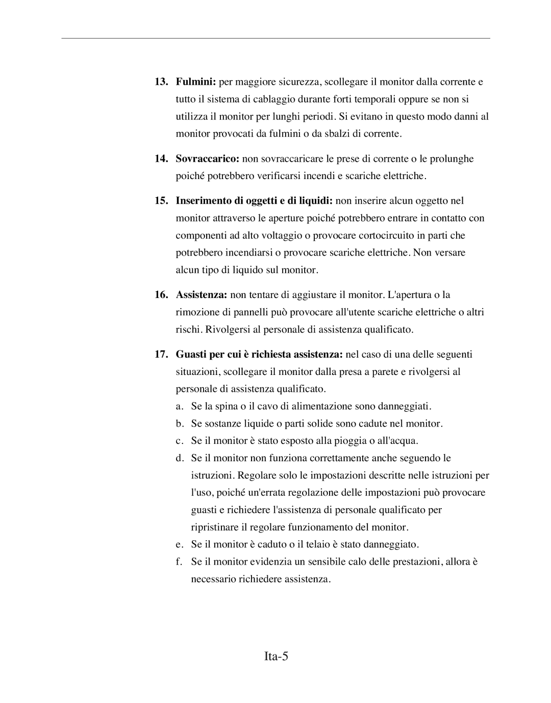 Samsung SMC-152FP manual Ita-5 