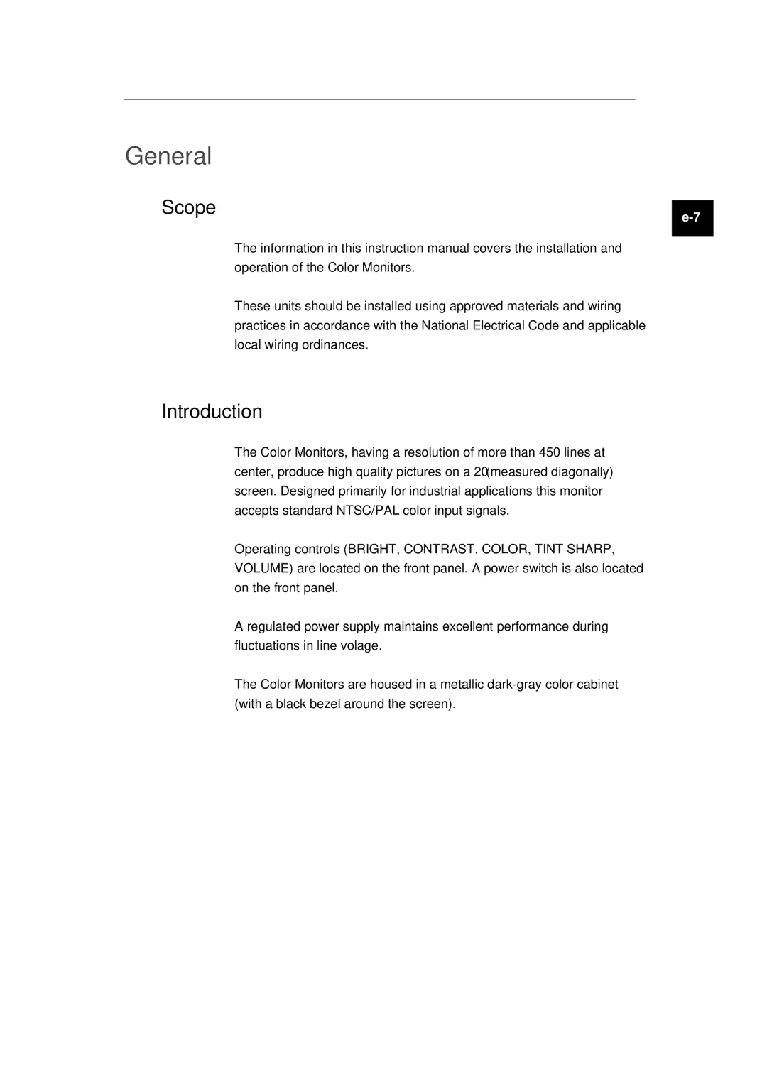 Samsung SMC-210AP manual General, Scope 