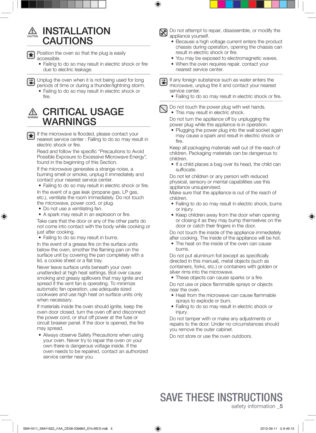 Samsung SMH1622S, SMH1611, SMH1622B, SMH1622W user manual Installation 