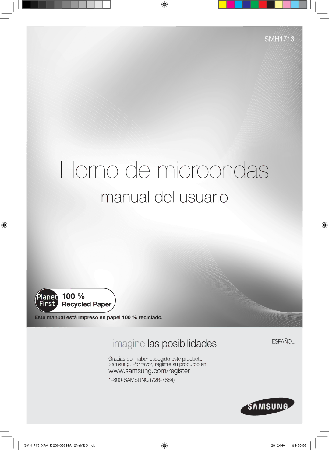 Samsung SMH1713B, SMH1713S, SMH1713W user manual Horno de microondas 