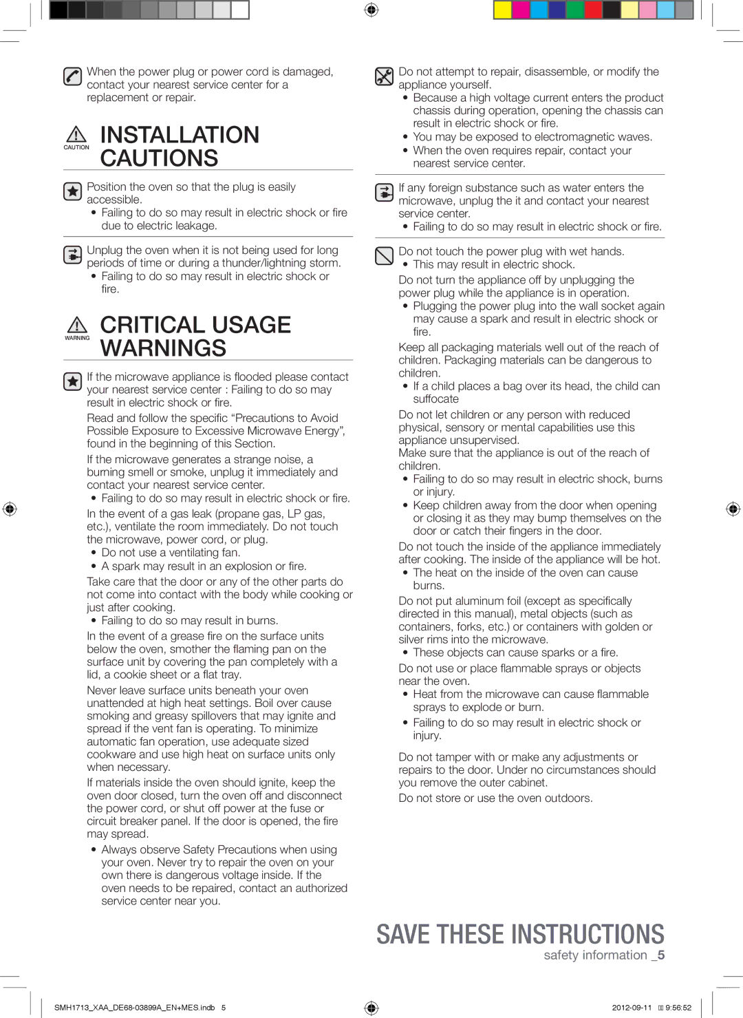 Samsung SMH1713S, SMH1713W, SMH1713B user manual Installation 