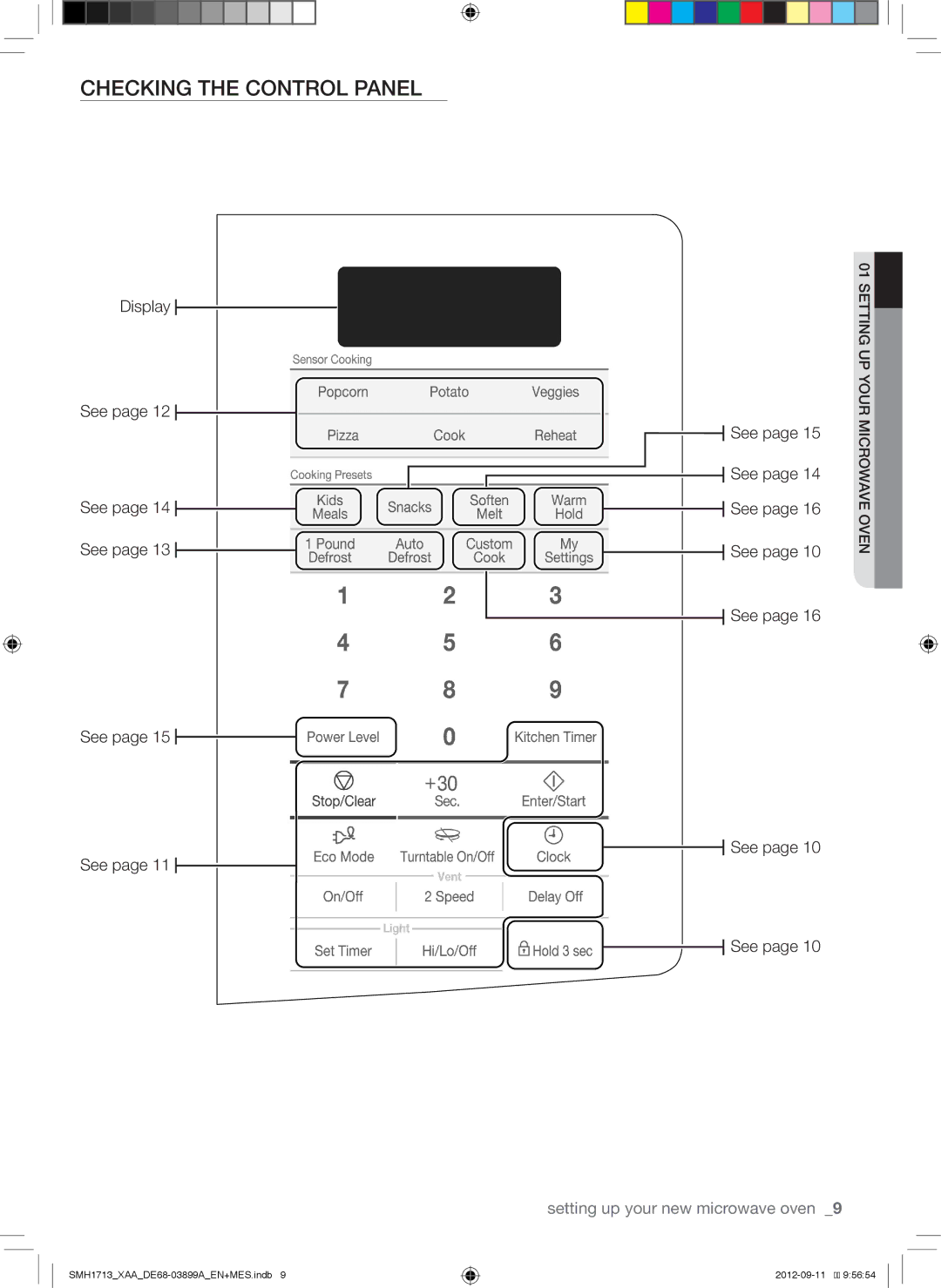 Samsung SMH1713S, SMH1713W, SMH1713B user manual Checking the Control Panel 