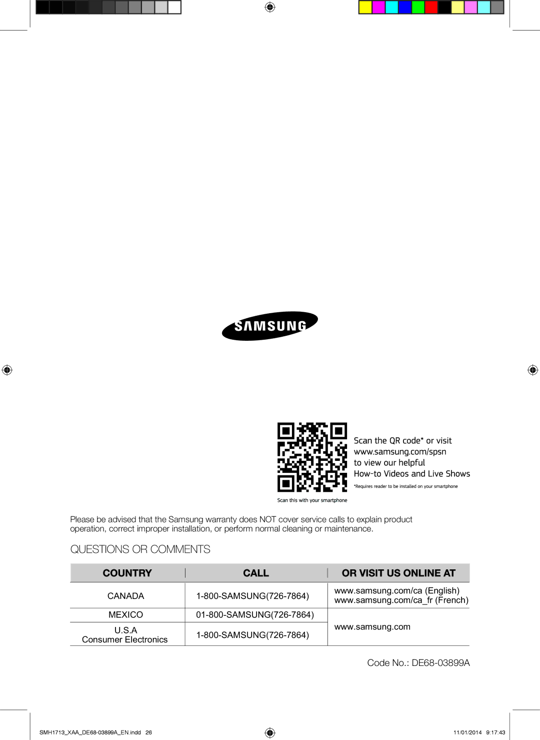 Samsung SMH1713 user manual SAMSUNG726-7864, Consumer Electronics 