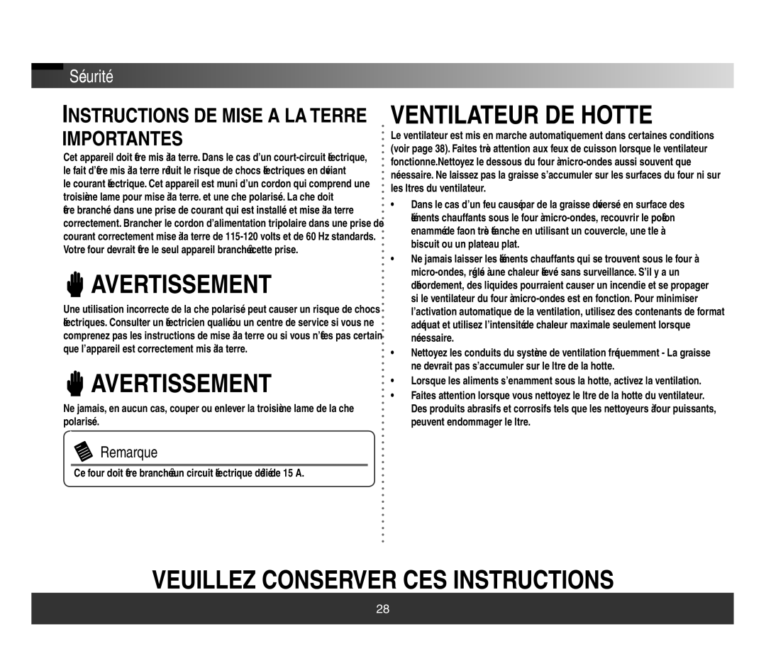 Samsung SMH3150 manual Remarque 