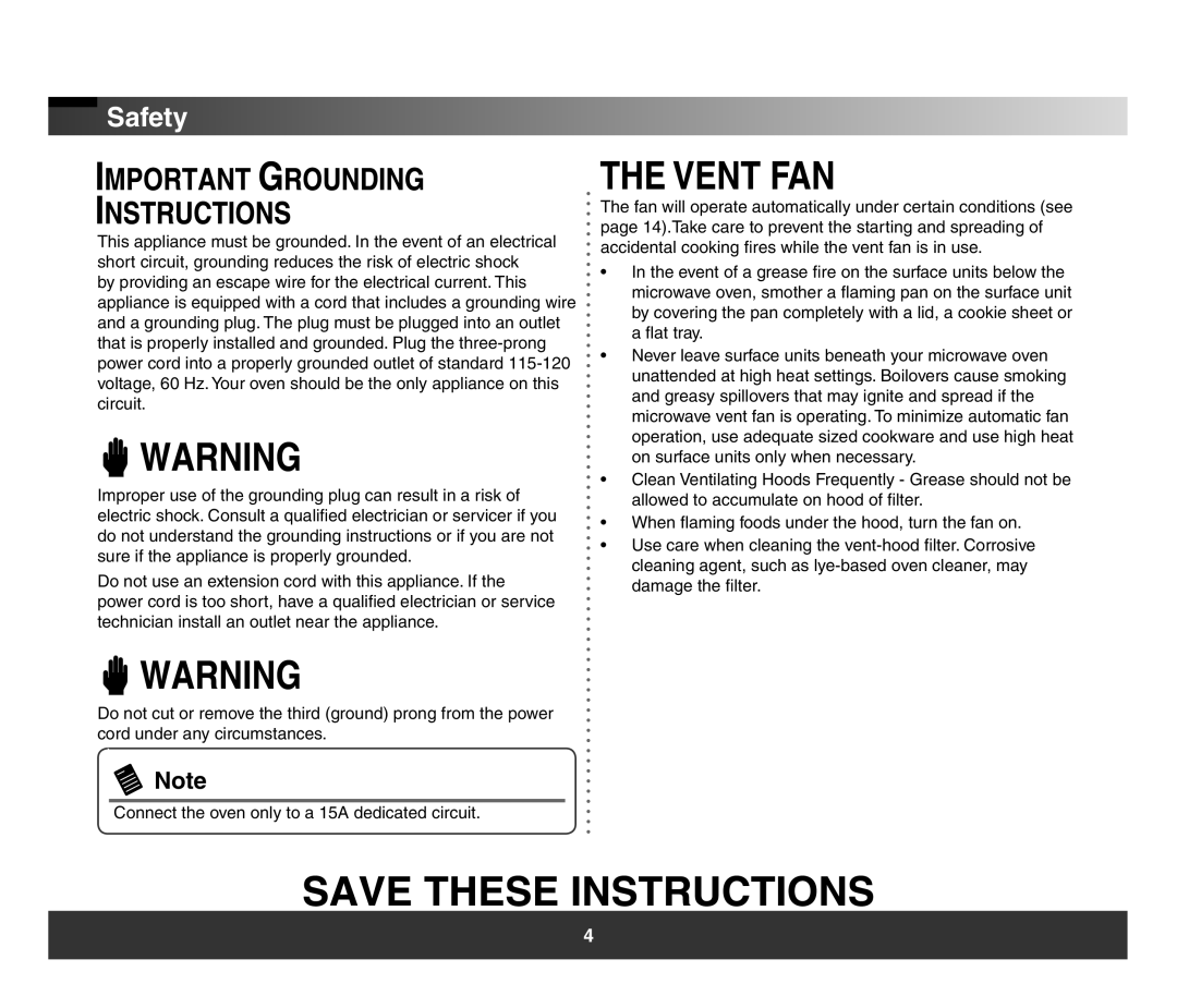 Samsung SMH3150 manual Safety 