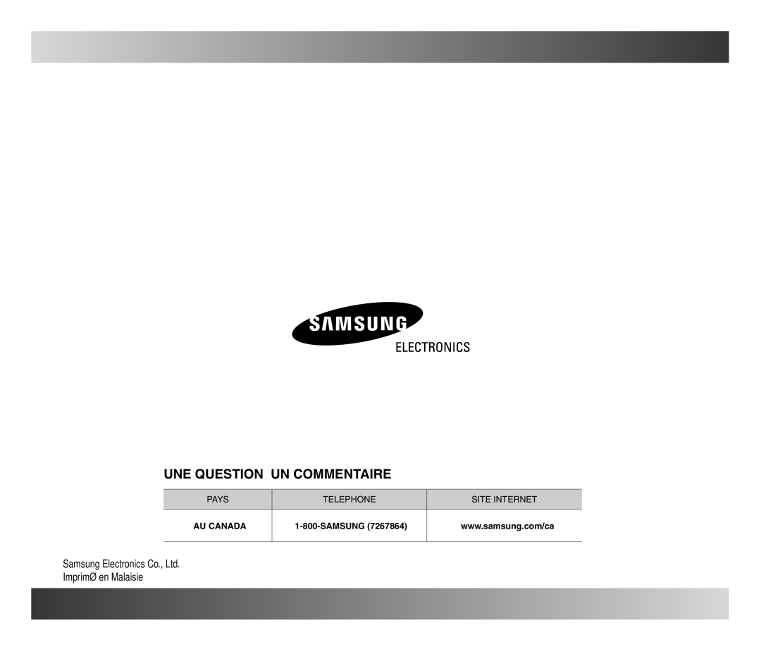 Samsung SMH3150 manual UNE Question ? UN Commentaire ? 