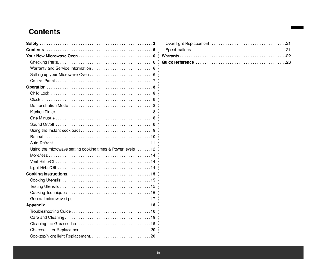 Samsung SMH3150 manual Contents 