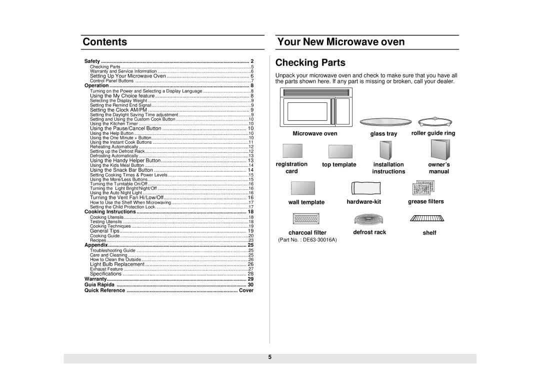 Samsung SMH6140CB, SMH6140BB manual Contents 