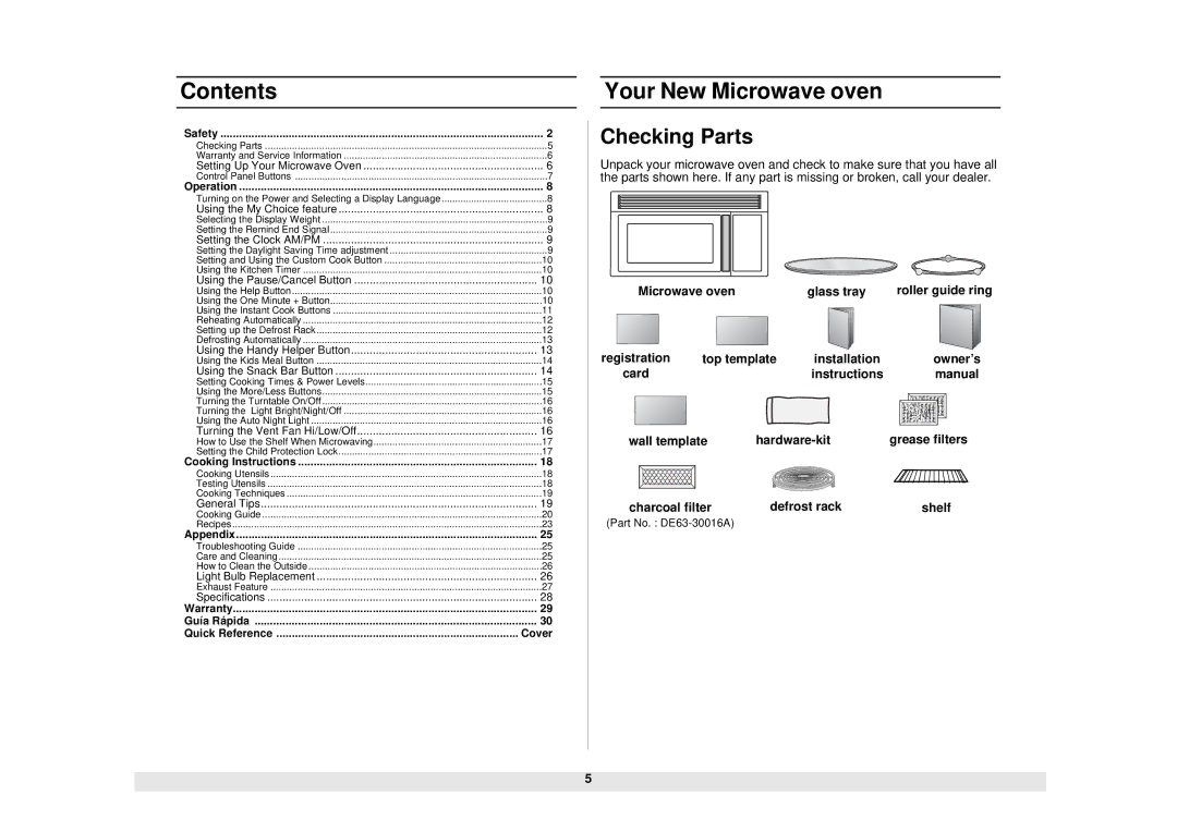 Samsung SMH6140WB owner manual Contents 
