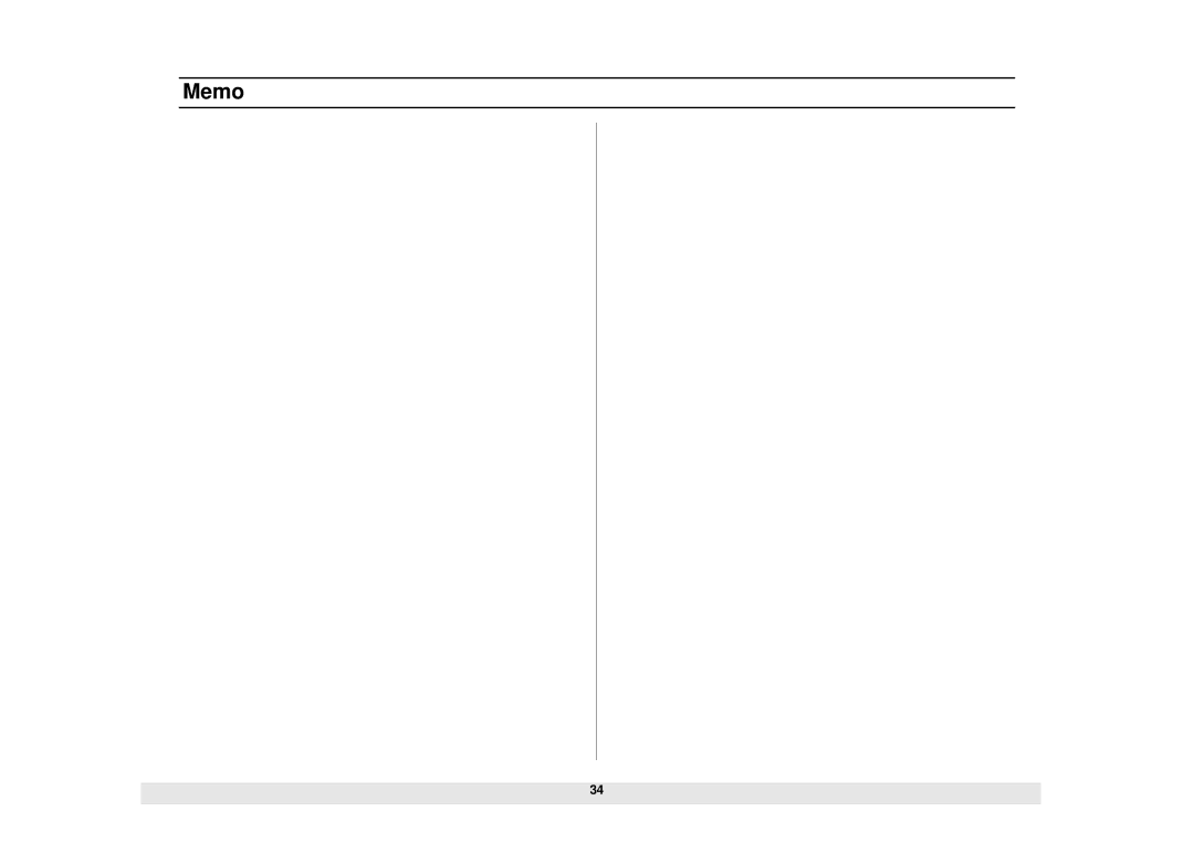 Samsung SMH7159CC, SMH7159WC, SMH7159BC owner manual Memo 