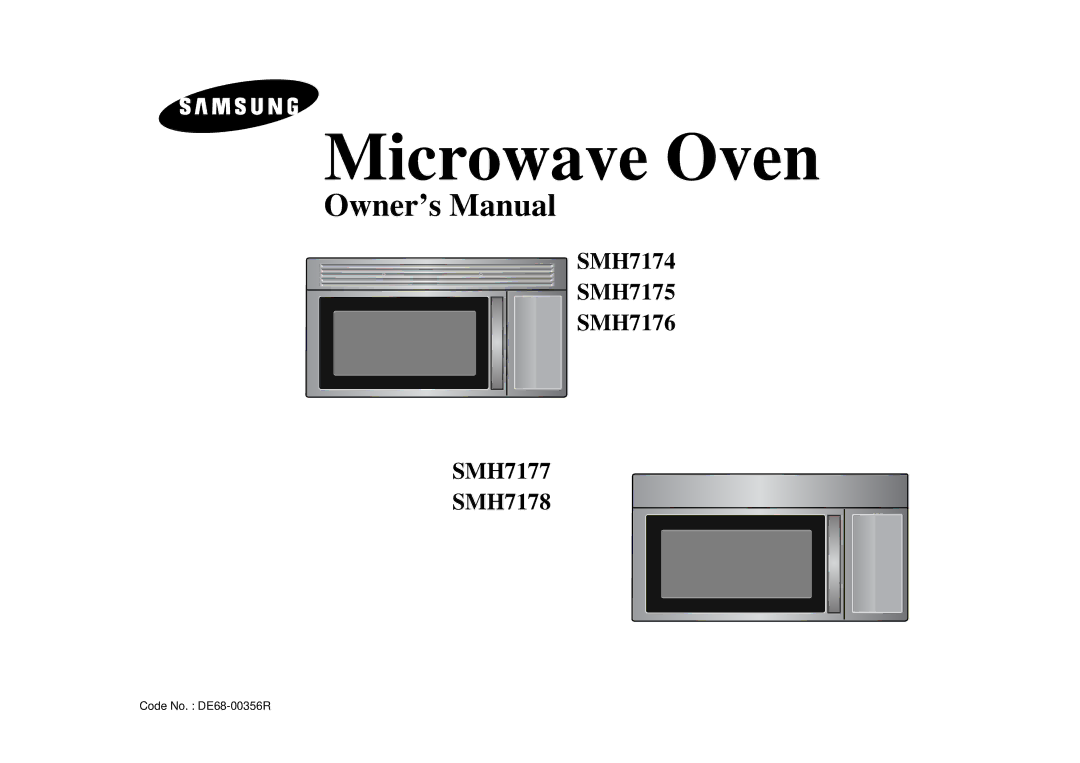 Samsung SMH7178STE owner manual Microwave Oven 