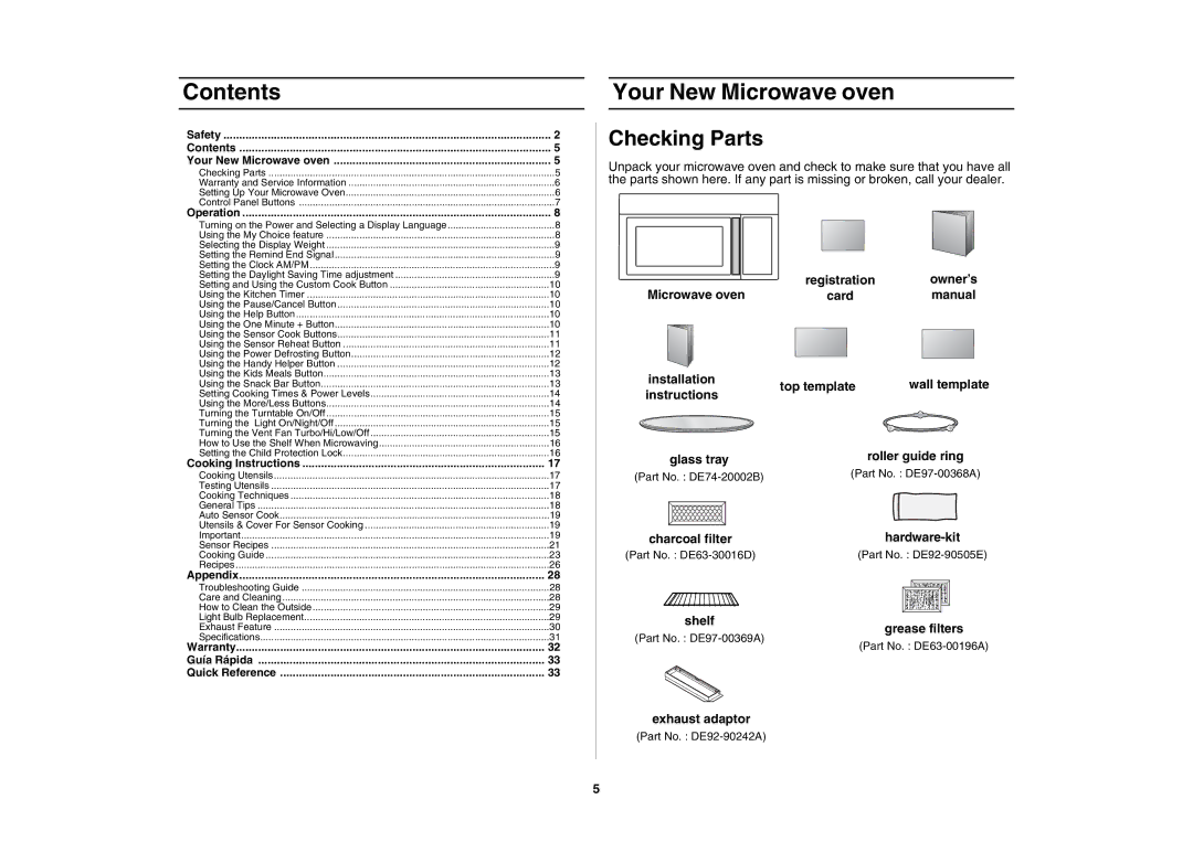 Samsung SMH7178STD, SMH7198STD owner manual Contents 