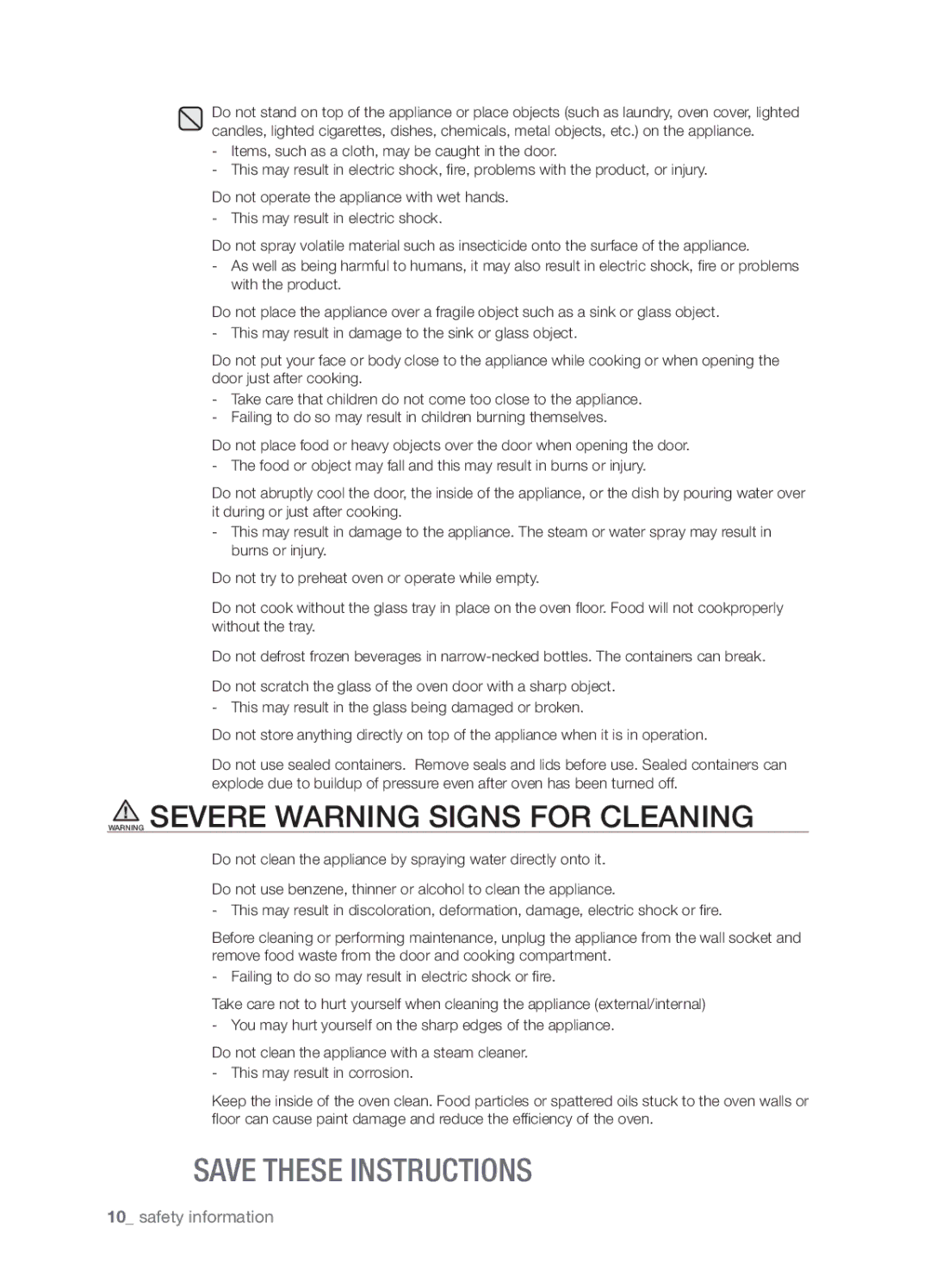 Samsung SMH8165STE user manual Safety information 