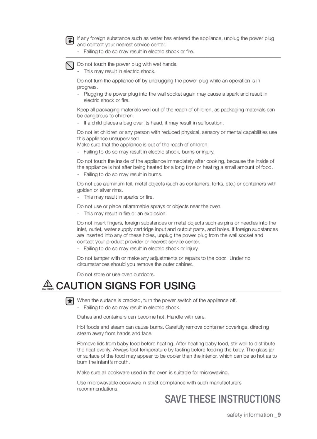 Samsung SMH8165STE user manual Safety information 