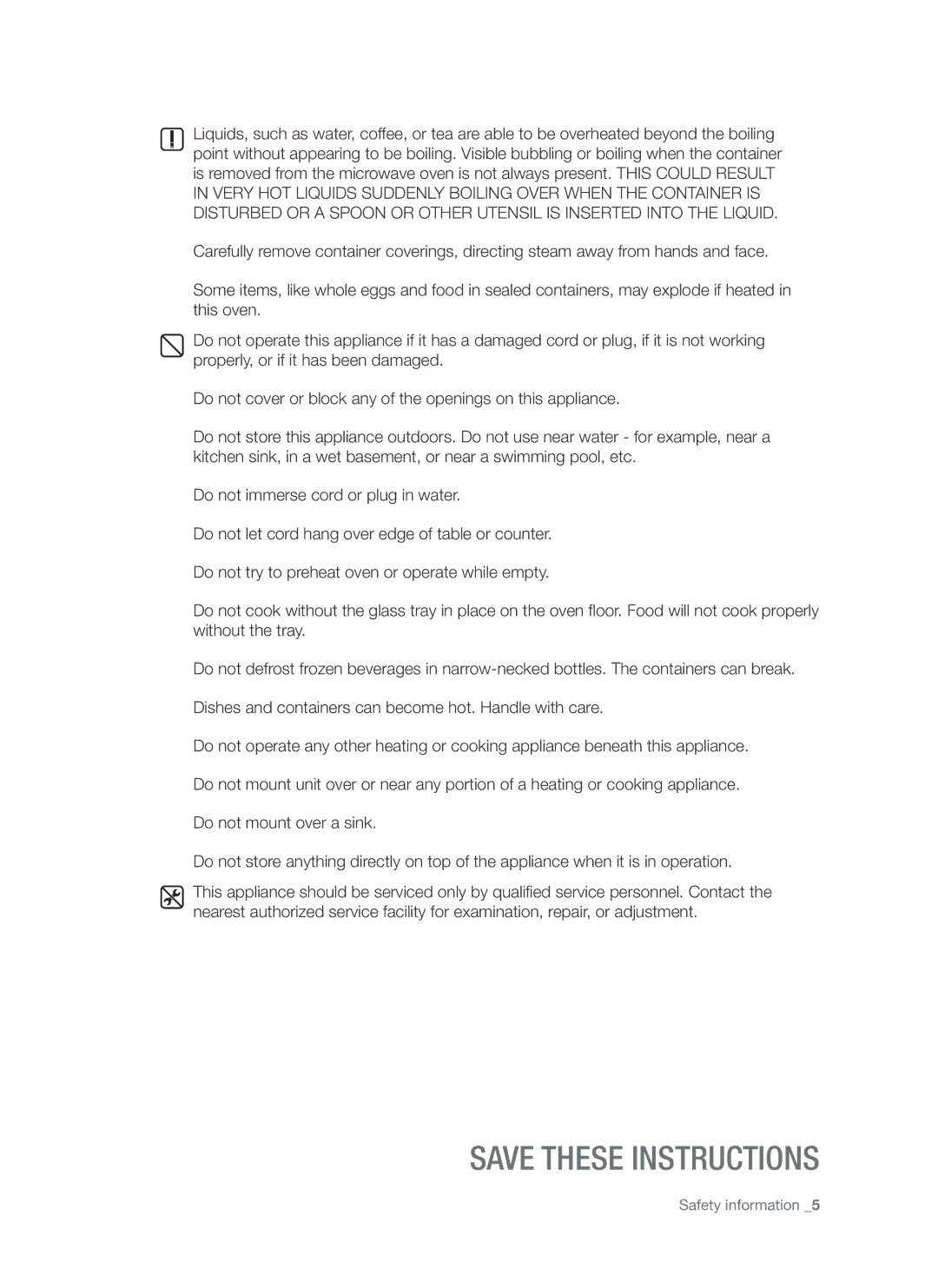 Samsung SMH8187 user manual Safety information  