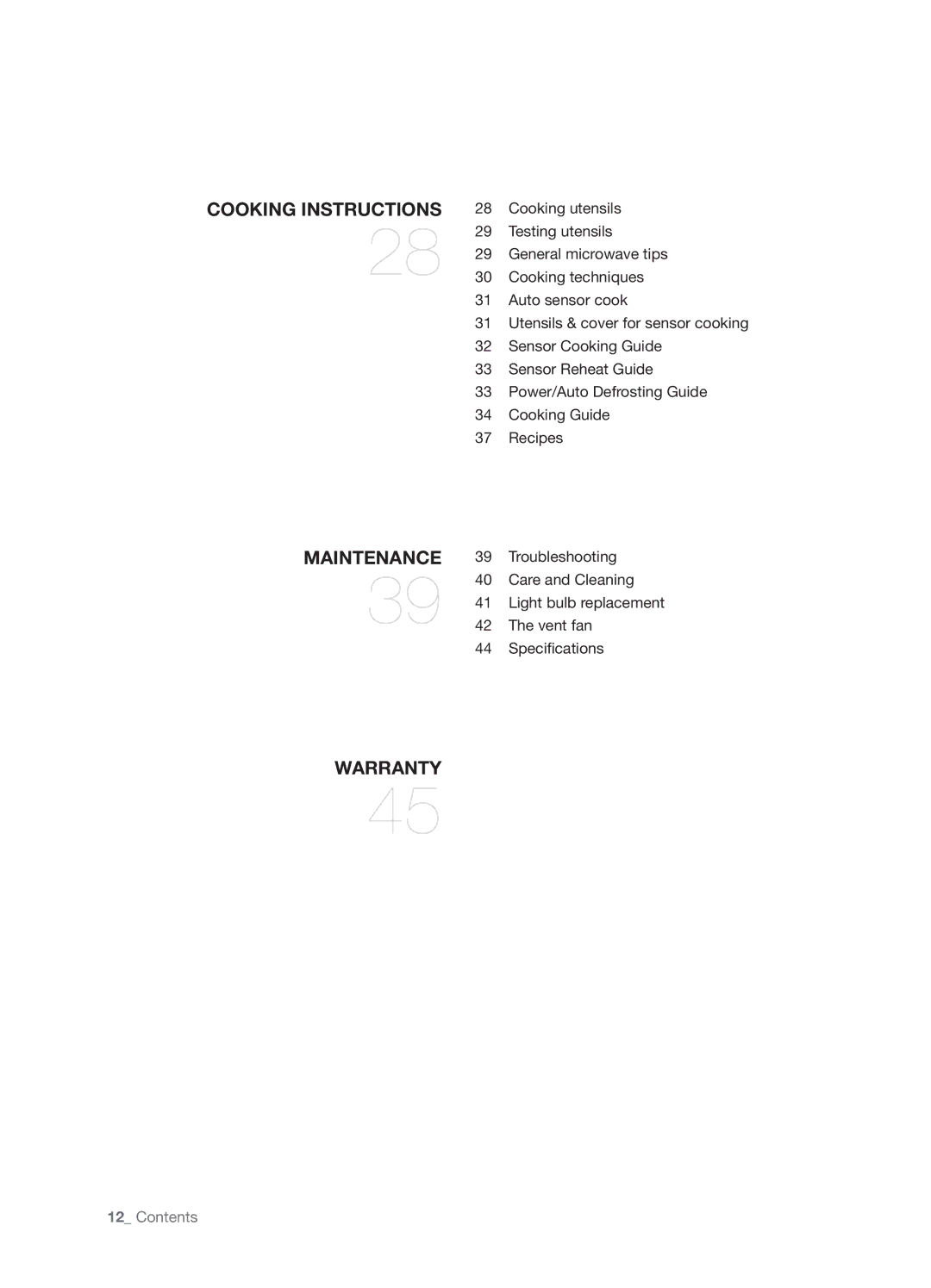 Samsung SMH8187STG, SMH8187BG, SHM8187WG user manual Maintenance 