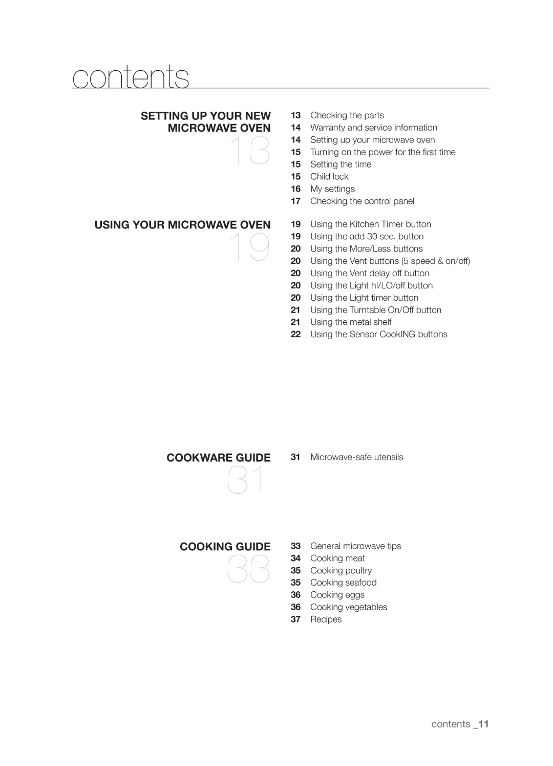 Samsung SHM9187W, SMH9187B, SMH9187ST user manual Contents 