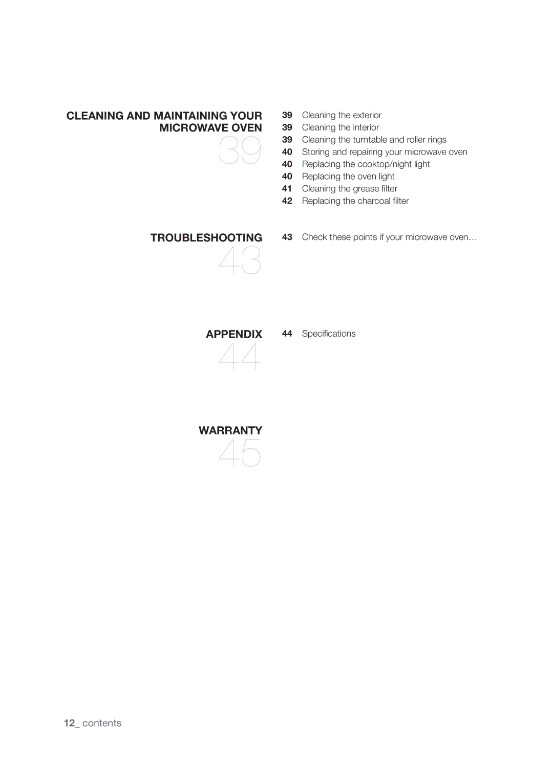 Samsung SMH9187B, SMH9187ST, SHM9187W user manual Contents 