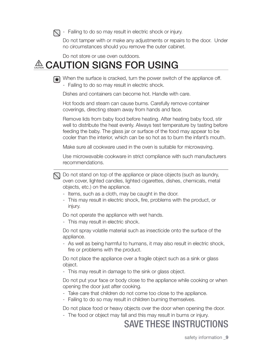 Samsung SMH9187W user manual Safety information 