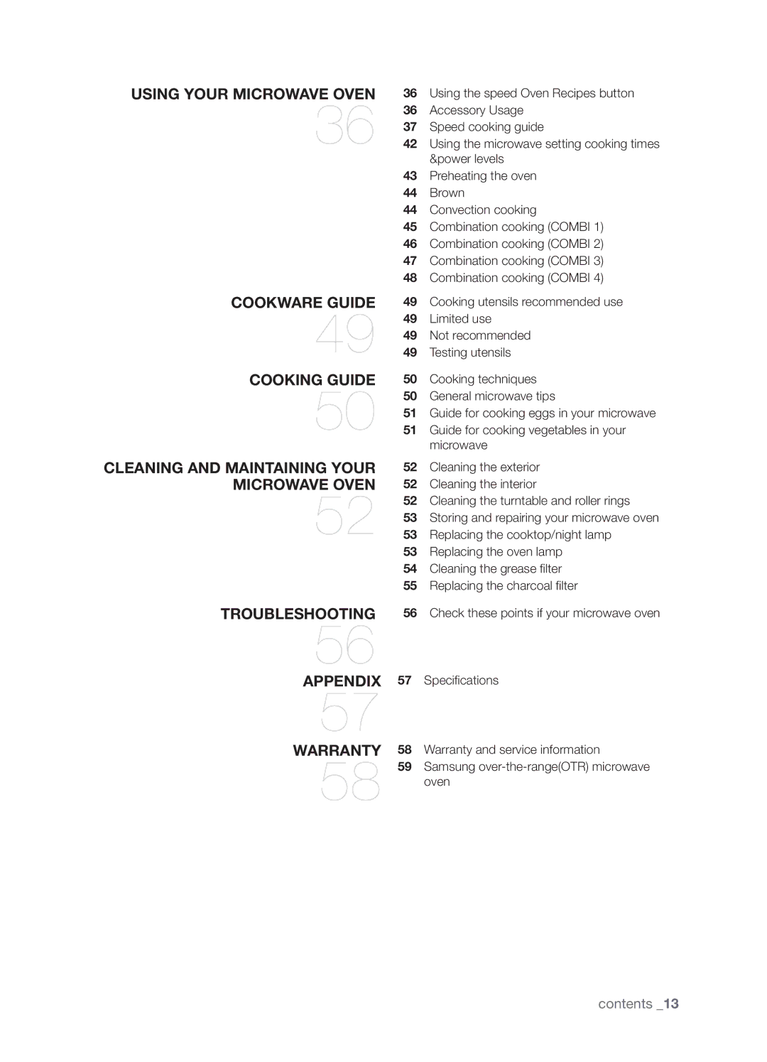 Samsung SMK9175ST user manual Contents 