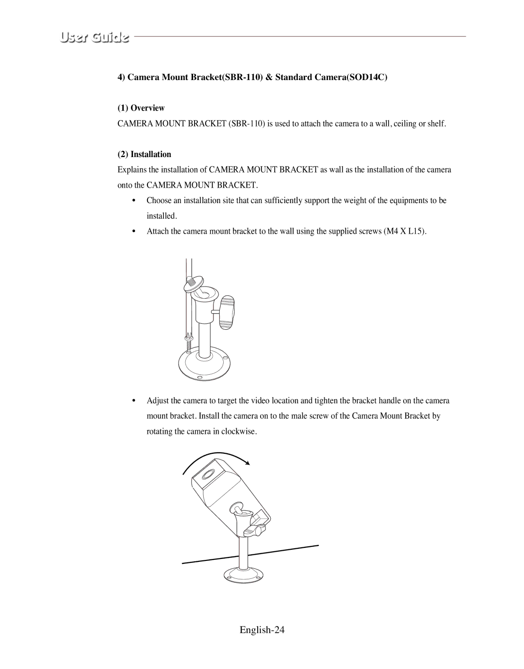 Samsung SMO-120P/UMG manual English-24, Installation 