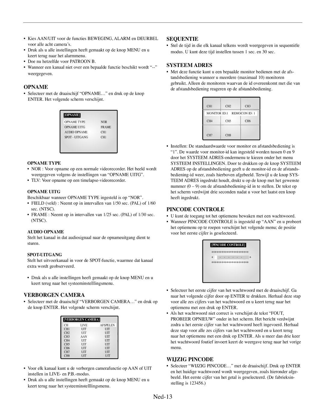 Samsung SMO-150TRP, SMO-150MP/UMG manual Ned-13 