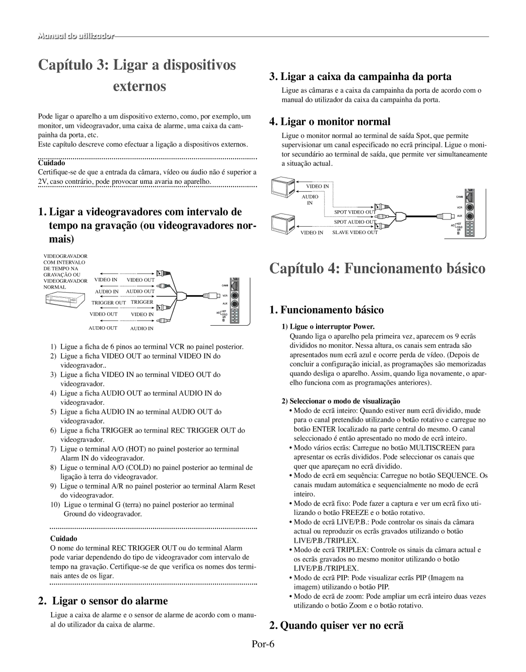 Samsung SMO-150TRP, SMO-150MP/UMG manual Capítulo 4 Funcionamento básico 