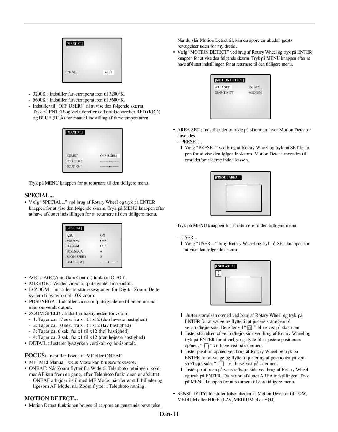 Samsung SMO-150TRP, SMO-150MP/UMG manual Dan-11, Presetarea 