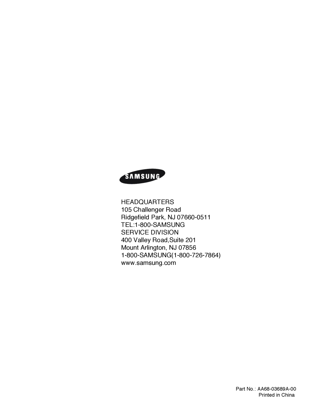 Samsung SMO-210DN manual Headquarters 