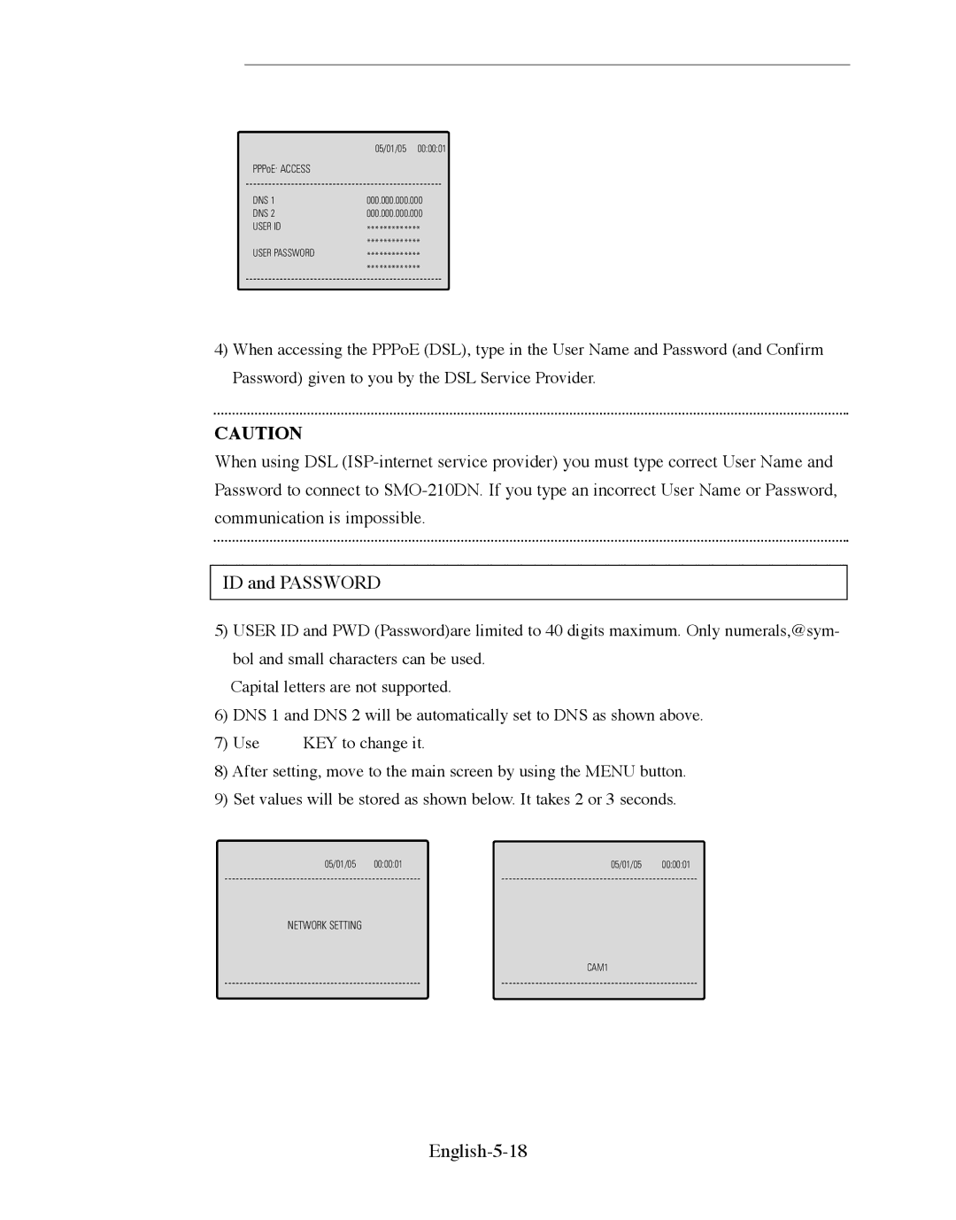 Samsung SMO-210DN manual English-5-18 