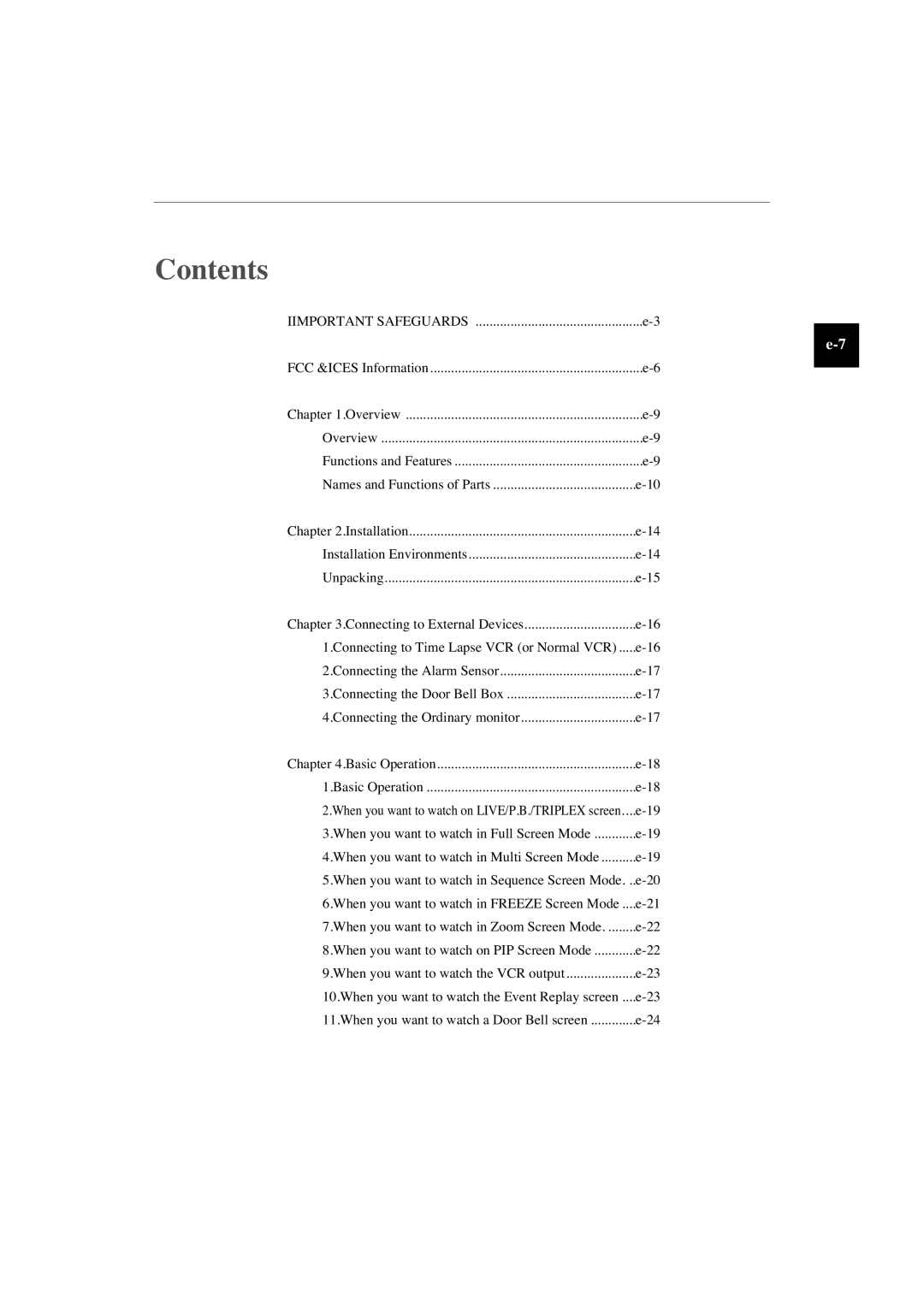 Samsung SMO-150TP, SMO-210TP manual Contents 