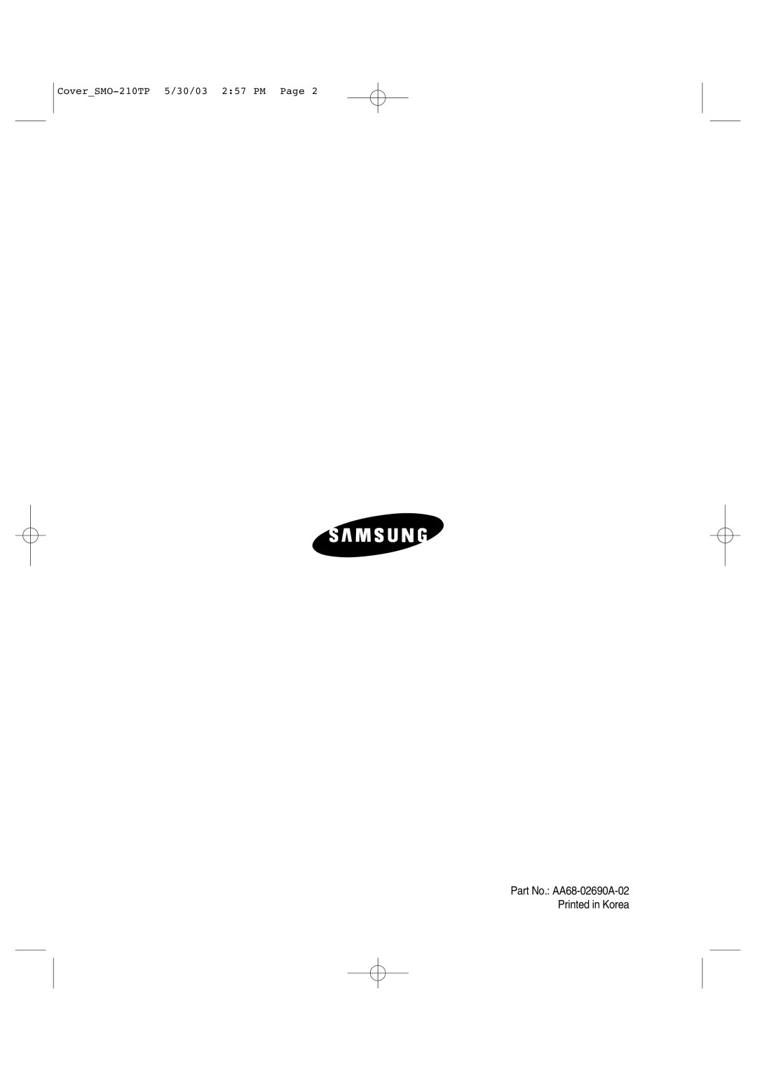 Samsung manual CoverSMO-210TP 5/30/03 257 PM 