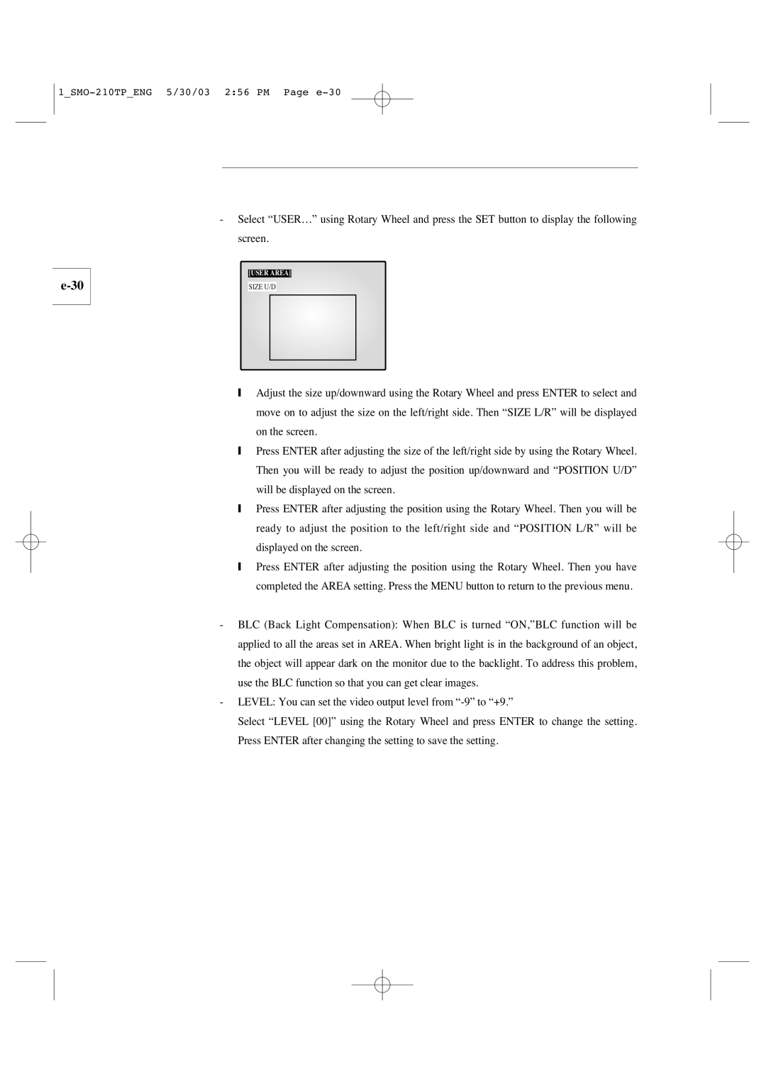 Samsung manual 1SMO-210TPENG 5/30/03 256 PM Page e-30 