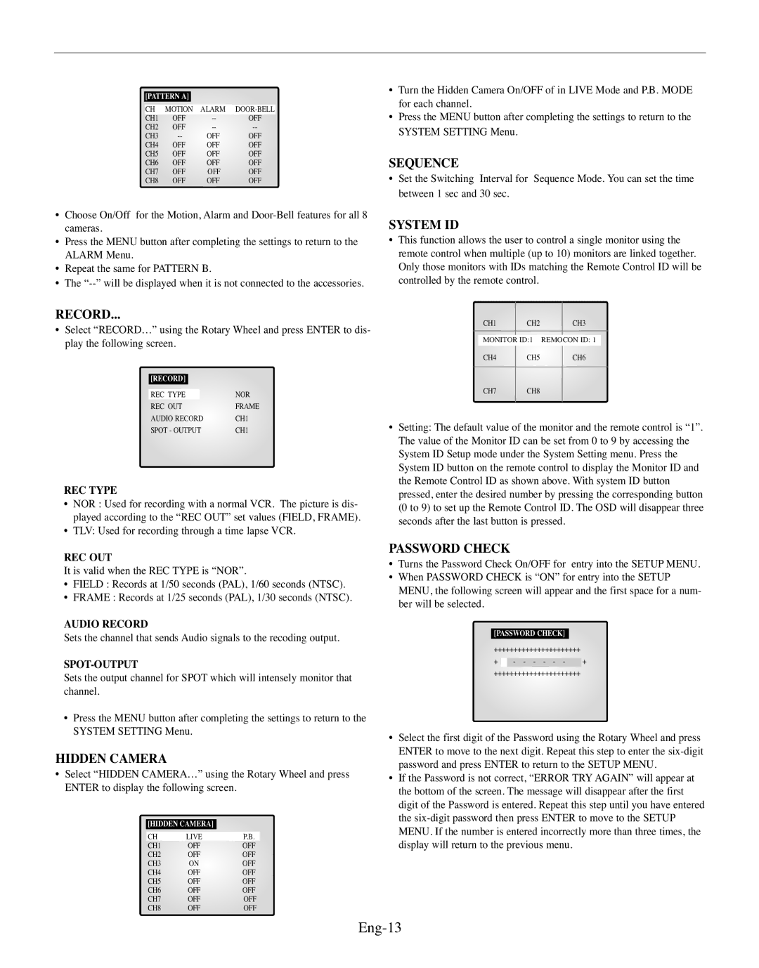 Samsung SMO-210MP/UMG, SMO-210TRP manual Eng-13 