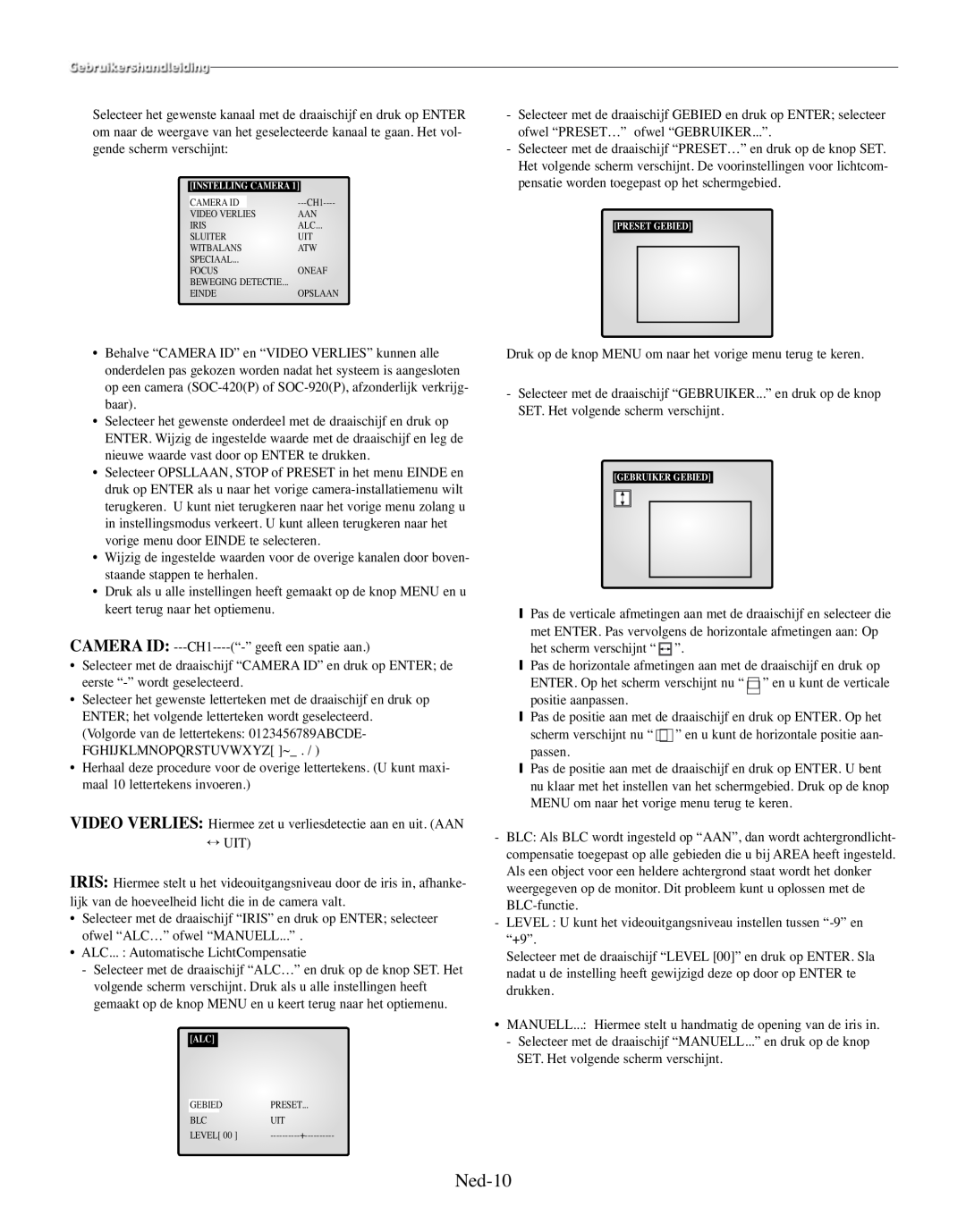 Samsung SMO-210TRP, SMO-210MP/UMG manual Ned-10 