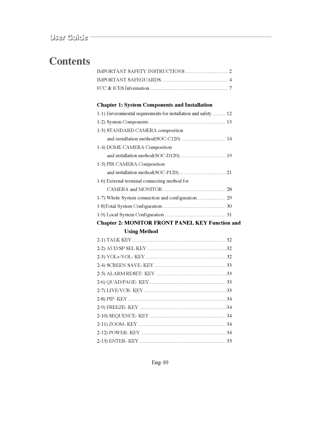 Samsung SMO-211QN, SMO-150QN manual Contents 