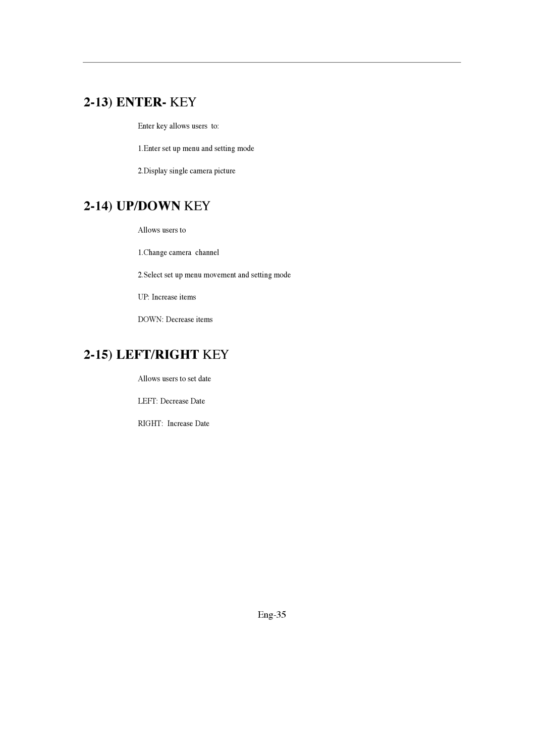 Samsung SMO-150QN, SMO-211QN manual Enter- Key, Eng-35 