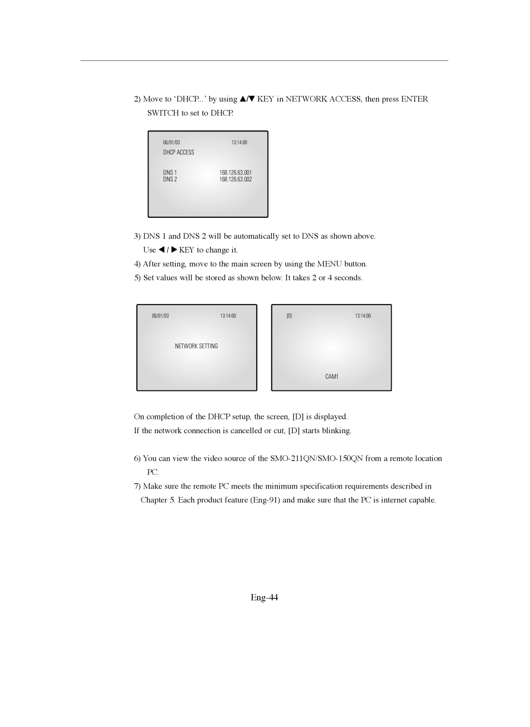 Samsung SMO-211QN, SMO-150QN manual Eng-44 