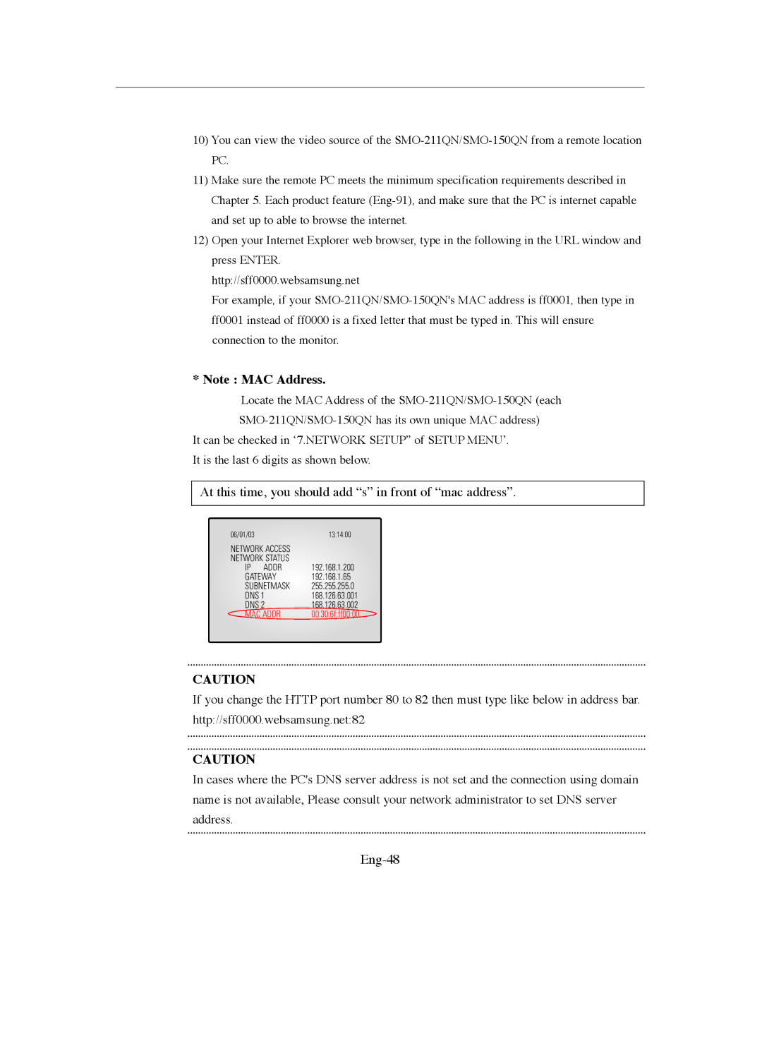 Samsung SMO-211QN, SMO-150QN manual 00306fff0000 