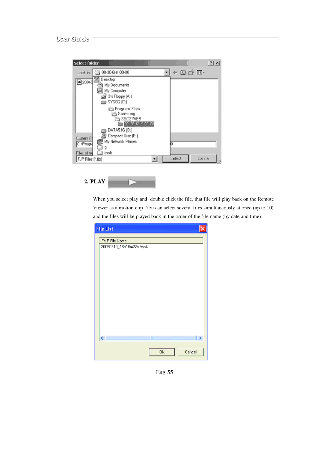 Samsung SMO-150QN, SMO-211QN manual Play, Eng-55 