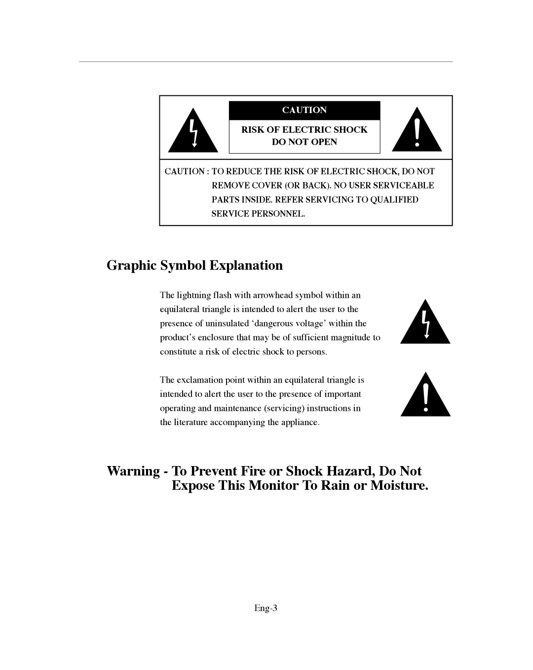 Samsung SMO-151QN/XAAV, SMO-XAAV manual Graphic Symbol Explanation 