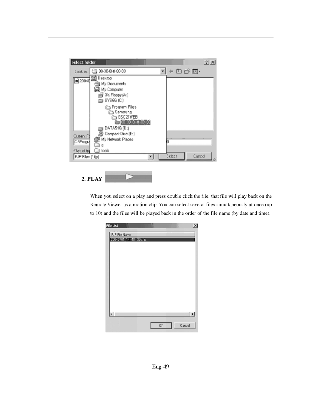 Samsung SMO-151QN/XAAV, SMO-XAAV manual Play, Eng-49 