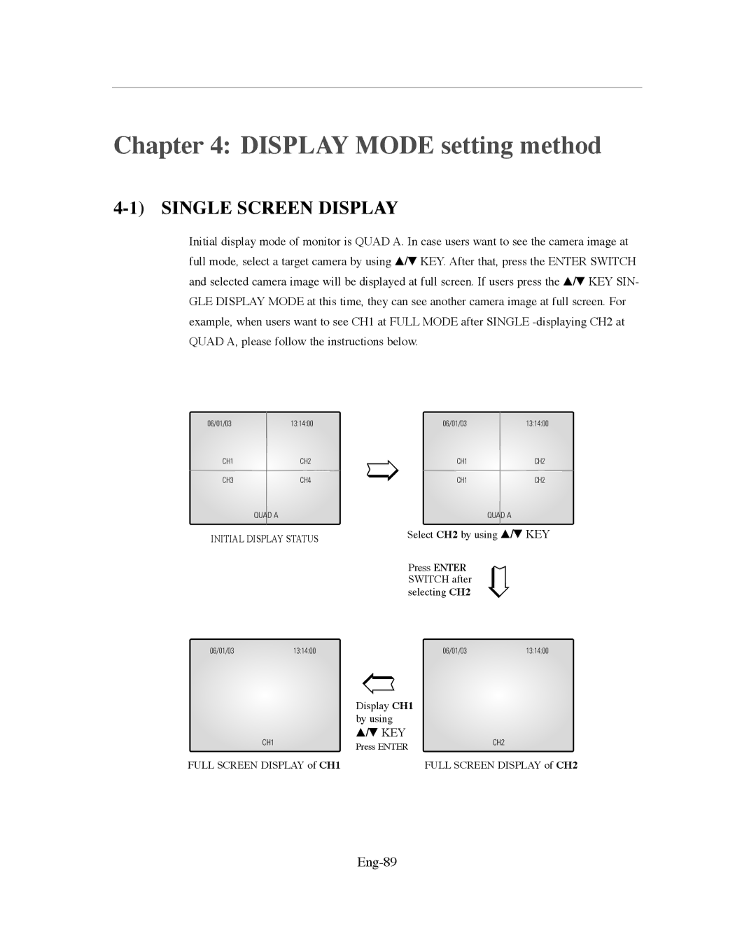 Samsung SMO-151QN/XAAV, SMO-XAAV manual Single Screen Display, Eng-89 