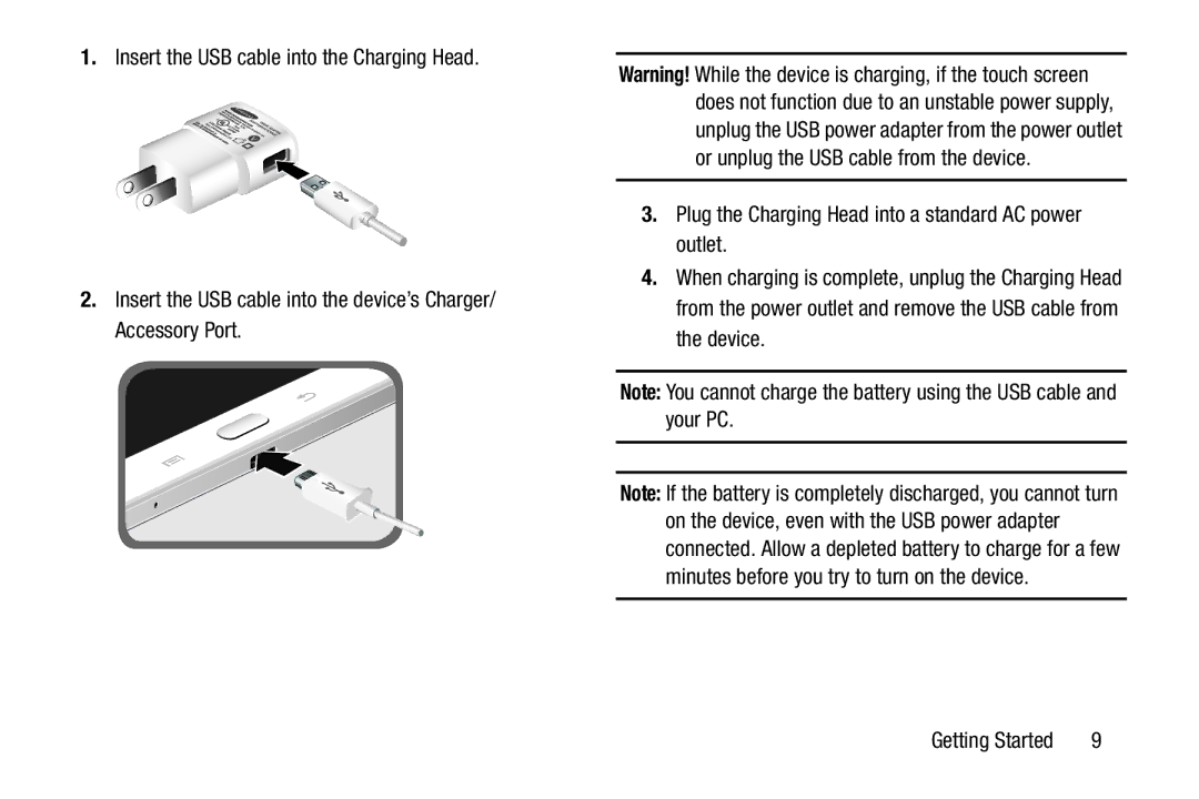 Samsung SM/P6000ZWYX, SMP9000ZKYXAR user manual Getting Started 